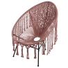 Fauteuil de jardin extérieur avec tissage macramé Elika 