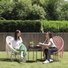 Poltrona da giardino esterno con intreccio in tessuto macramè Elika Catalogo