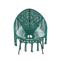Fauteuil de jardin extérieur avec tissage macramé Elika 