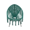 Fauteuil de jardin extérieur avec tissage macramé Elika 