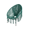 Fauteuil de jardin extérieur avec tissage macramé Elika 