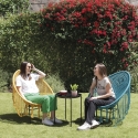 Fauteuil de jardin extérieur avec tissage macramé Elika Modèle