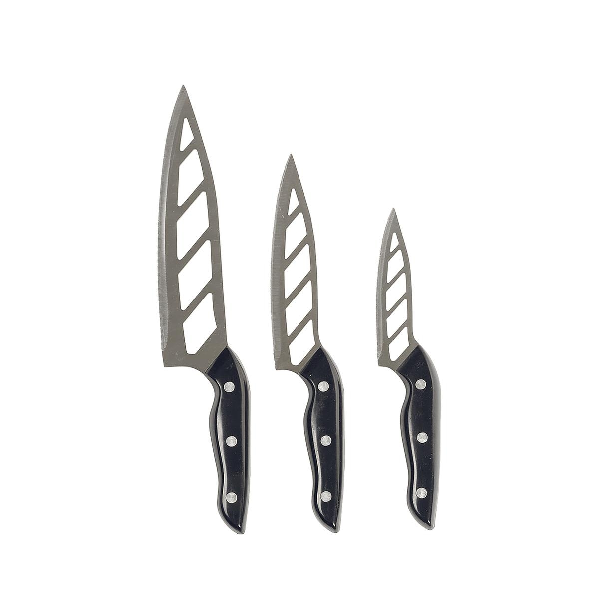 Set 3 coltelli multiuso lama in acciaio impugnatura rivettata Tavina Promozione Set 3 coltelli multiuso lama in acciaio impugnatura rivettata Tavina Promozione