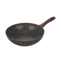 Batterie de cuisine 7 pièces antiadhésive poignée effet bois Dakota Remises