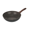 Batterie de cuisine 7 pièces antiadhésive poignée effet bois Dakota Remises
