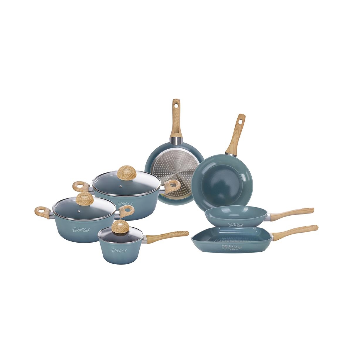 Batteria pentole per induzione 10 pezzi ceramica antiaderente Boracay Promozione Batteria pentole per induzione 10 pezzi ceramica antiaderente Boracay Promozione