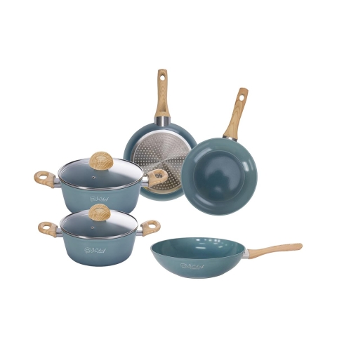 Batterie de casseroles 7 pièces pour induction en céramique antiadhésive Boracay Promotion