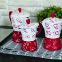 Caffettiera moka per 3 tazze caffè espresso in alluminio Cuore Vendita