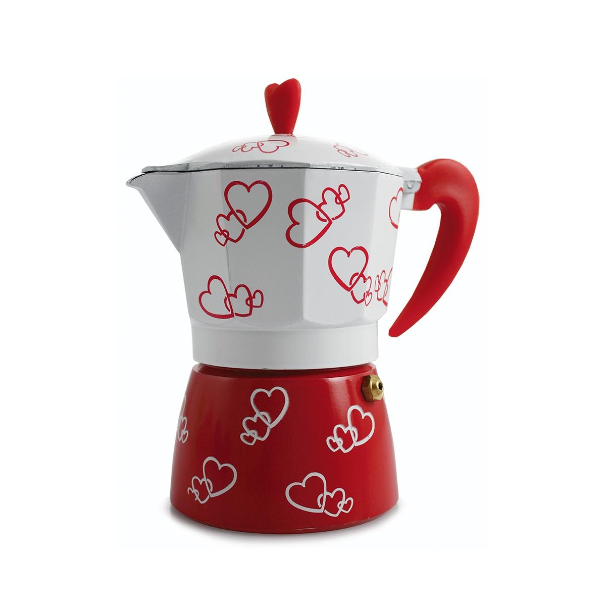 Aluminium Espressokocher Cuore für 3 Tassen Mokka Aktion Aluminium Espressokocher Cuore für 3 Tassen Mokka Aktion
