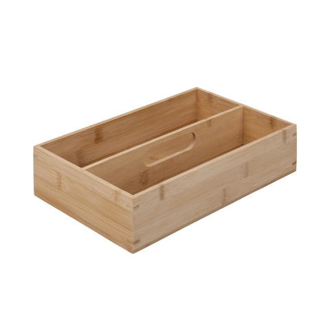 Rangement à couverts en bois de bambou 28x18x7cm Samia Promotion
