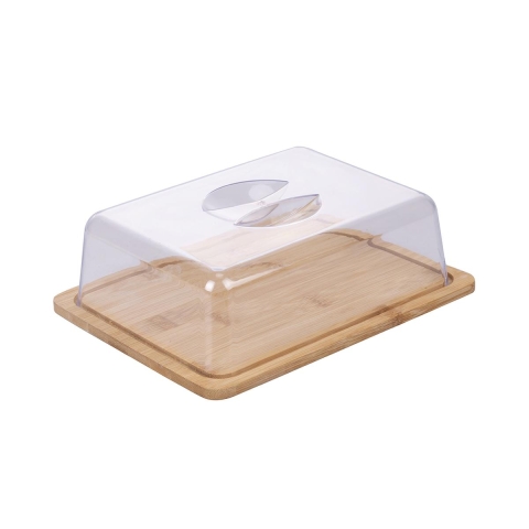 Plateau à fromages en bois avec couvercle 24,2x18,8x7,5 cm Savia Promotion
