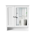 Meuble de salle de bains avec miroir en bois MDF laqué 60x15xH68 cm Bakira Offre