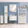 Meuble de salle de bains avec miroir en bois MDF laqué 60x15xH68 cm Bakira Choix