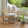 Étagère d'angle de cuisine 3 niveaux en bois 25x25x23cm Tolvak Vente