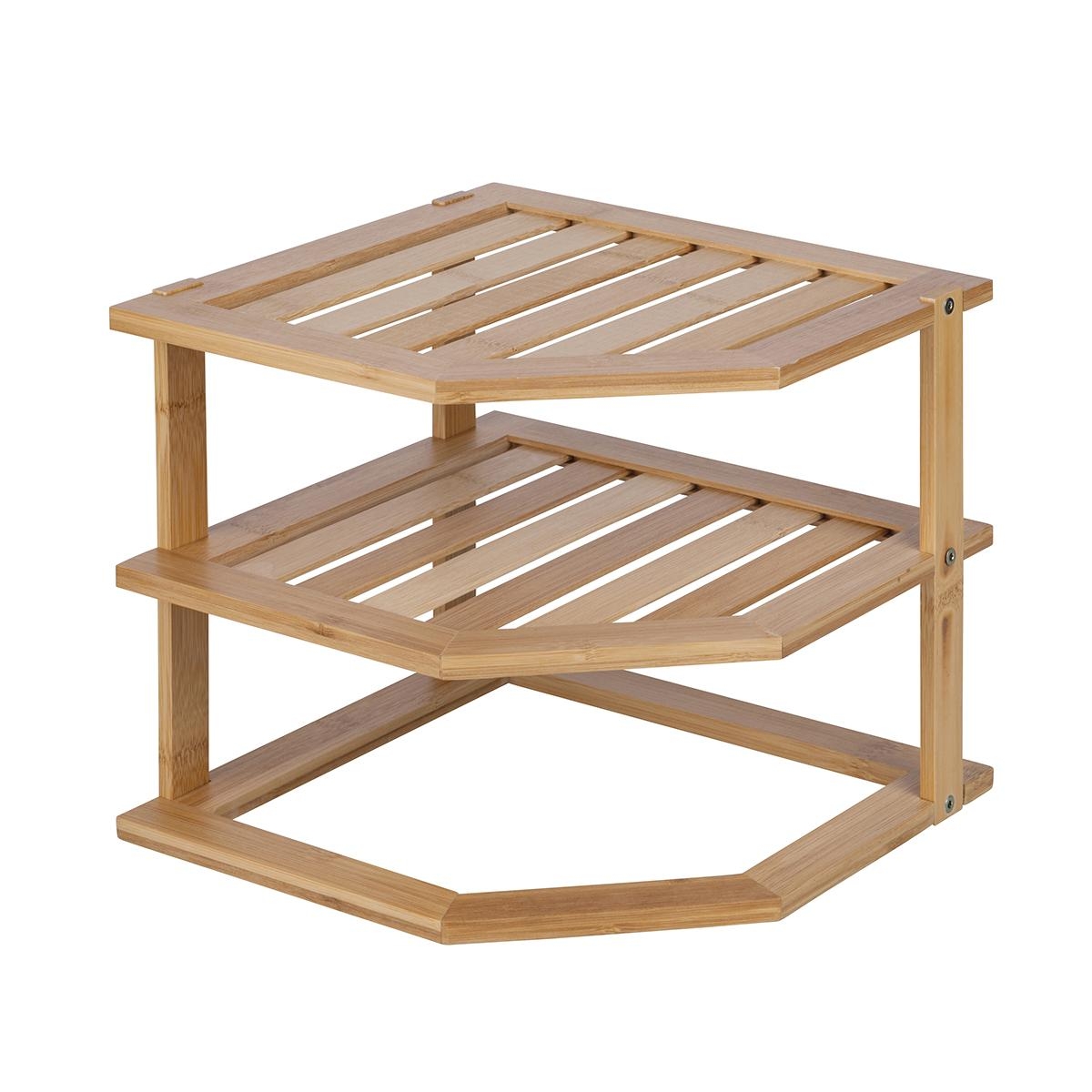 Mensola angolare da cucina 3 scaffali in legno 25x25x23cm Tolvak Promozione Mensola angolare da cucina 3 scaffali in legno 25x25x23cm Tolvak Promozione