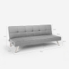 Divano letto in tessuto con porta USB e gambe in metallo design Astralis 