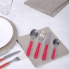 Set 24 Besteck aus rostfreiem Stahl mit rotem Griff Movida Verkauf