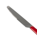 Set 24 posate in acciaio inox da tavola impugnatura rossa Movida Sconti