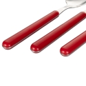 Set 24 posate in acciaio inox da tavola impugnatura rossa Movida Saldi