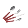 Set 24 posate in acciaio inox da tavola impugnatura rossa Movida Offerta