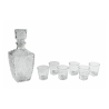 Set aus Glasflasche für Likör + 6 Gläser Diamante Aktion