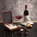 Cassetta in legno con set 5 accessori per vino Cesta Vendita
