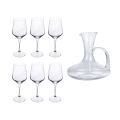 Set degustazione vino 6 calici + decanter in vetro Royal Set Promozione