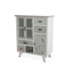 Shabby-Chic Holzkommode mit 5 Schubladen 3 Türen Decapé Aktion