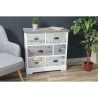 Cassettiera in legno shabby chic 6 cassetti 77x35x77cm Decapé  Vendita