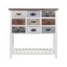 Console en bois shabby chic 9 tiroirs 80x32,5x82 cm Sardinia Vente