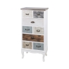 Cassettiera alta in legno 8 cassetti 58x35x123cm shabby chic Sardinia Promozione