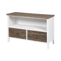 Mobile porta TV credenza shabby chic in legno con 2 cassetti Terosk Promozione