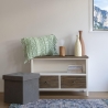 Meuble TV shabby chic en bois avec 2 tiroirs Terosk Vente