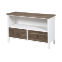 Meuble TV shabby chic en bois avec 2 tiroirs Terosk Offre