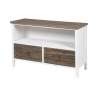 Meuble TV shabby chic en bois avec 2 tiroirs Terosk Offre