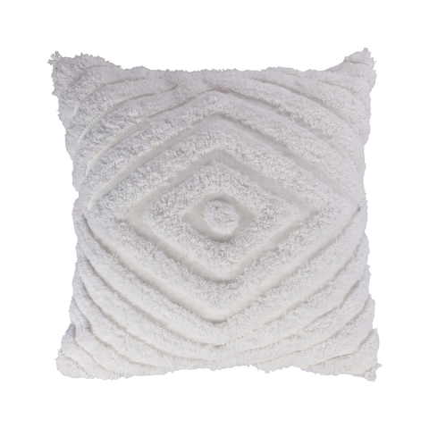 Cuscino divano 45x45cm bianco sfoderabile lavorazione diamond Fronda Promozione