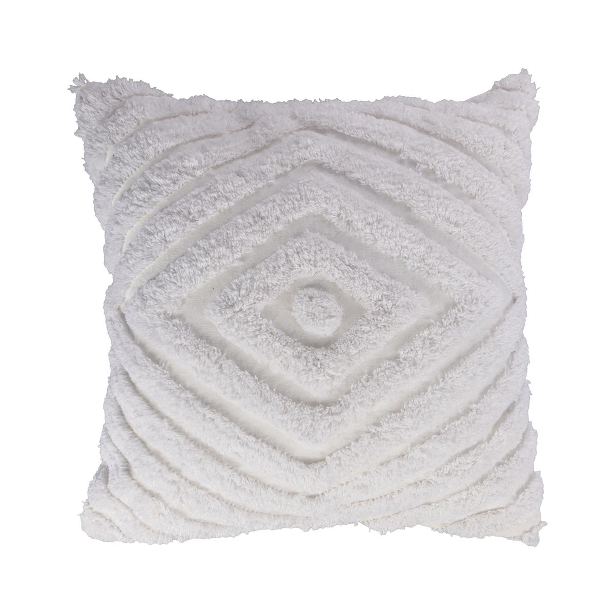 Cuscino divano 45x45cm bianco sfoderabile lavorazione diamond Fronda Promozione Cuscino divano 45x45cm bianco sfoderabile lavorazione diamond Fronda Promozione