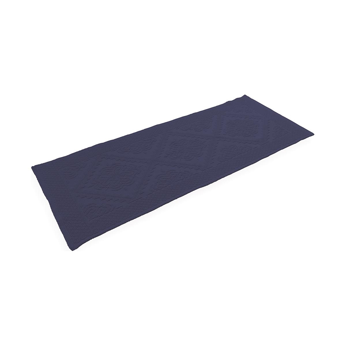 Elegante rutschfeste Badematte aus Baumwolle in Blau 60x150 cm Lukas Aktion Elegante rutschfeste Badematte aus Baumwolle in Blau 60x150 cm Lukas Aktion
