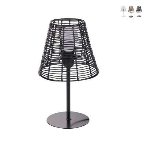 Schreibtischlampe im Rattan-Look Sayura Aktion