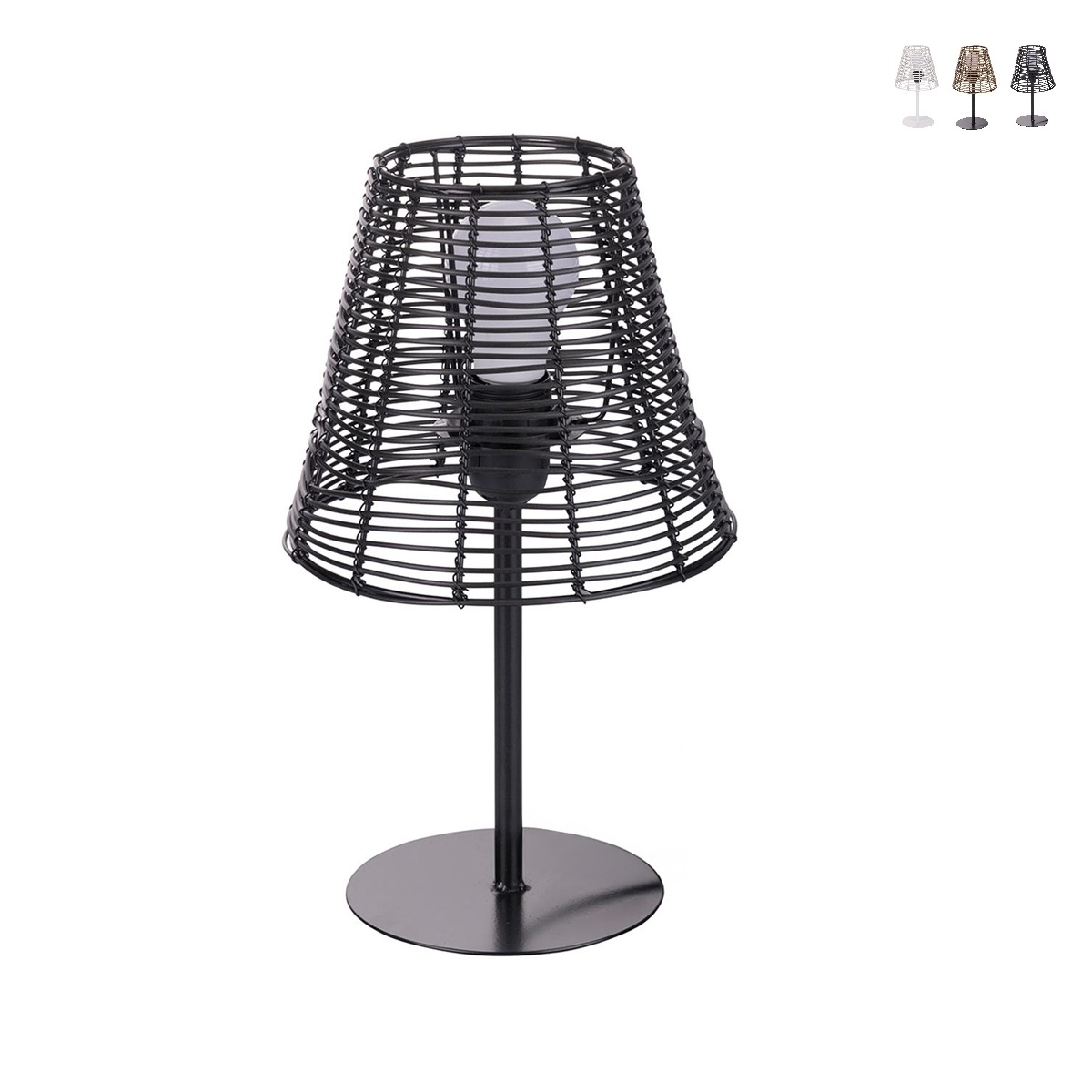 Schreibtischlampe im Rattan-Look Sayura Aktion Schreibtischlampe im Rattan-Look Sayura Aktion
