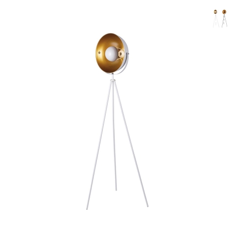 Lampe sur pied trépied en métal orientable Industry Promotion