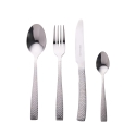 Set 24 posate da tavola acciaio inox impugnatura effetto martellato Bali Stock