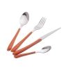 Set 24-teilige Edelstahl-Besteck mit farbigem Griff Louvre Kauf