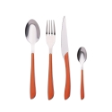 Set 24 posate da tavola in acciaio inox impugnatura colorata Louvre 