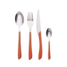 Set 24 posate da tavola in acciaio inox impugnatura colorata Louvre 