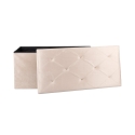 Banc de rangement polyvalent effet velours 76x37,5x38cm Makino Vente