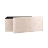 Banc de rangement polyvalent effet velours 76x37,5x38cm Makino Vente