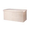Banc de rangement polyvalent effet velours 76x37,5x38cm Makino 