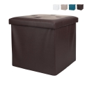 Pouf carré multifonction avec rangement 38x38xh.38cm Zilkov Réductions