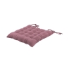 Coussin de chaise de cuisine avec liens 40x40 cm effet lin Alara 